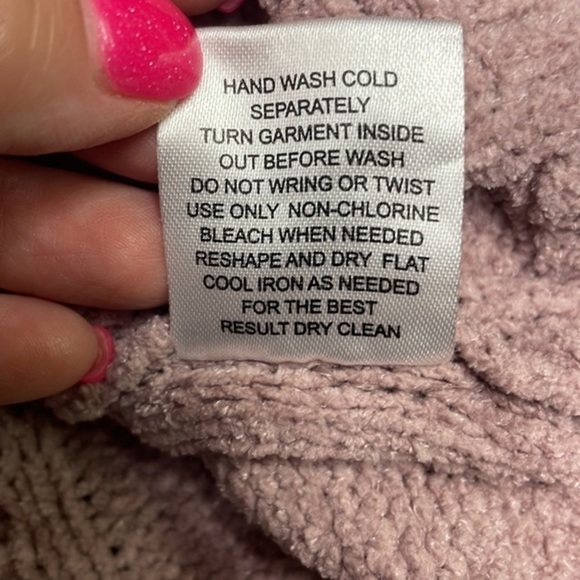 HIPPIE Rose Women’s Long Sleeve Cropped Mock Neck Cable Knit Sweater. XL. GUC - Picture 7 of 11